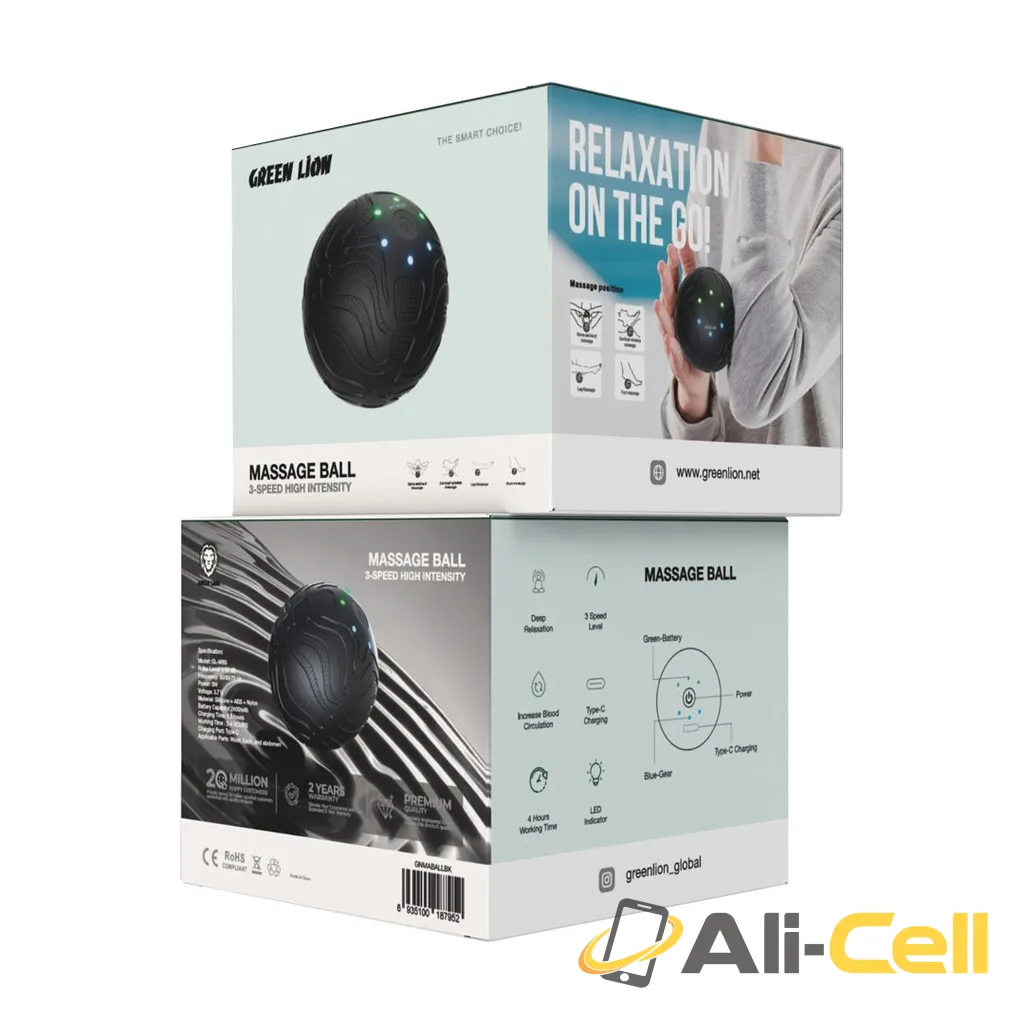 Green Lion Massage Ball - Black — 2