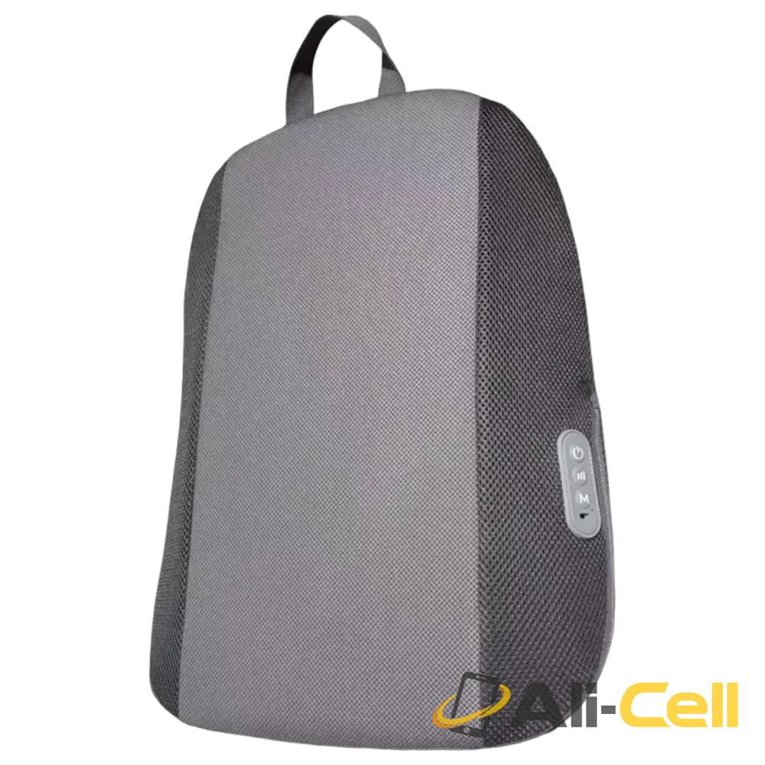Green Lion Massage Cushion with Heating Function and Lumbar Support - Grey