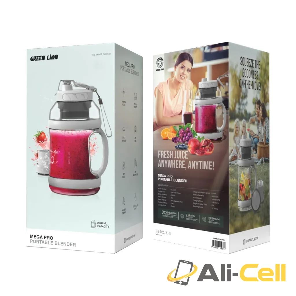 Green Lion Mega Pro Portable Blender - White — 2