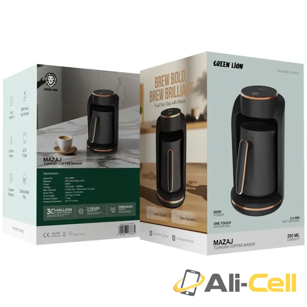 Green Lion Mazaj Turkish Coffee Maker - Black — 3