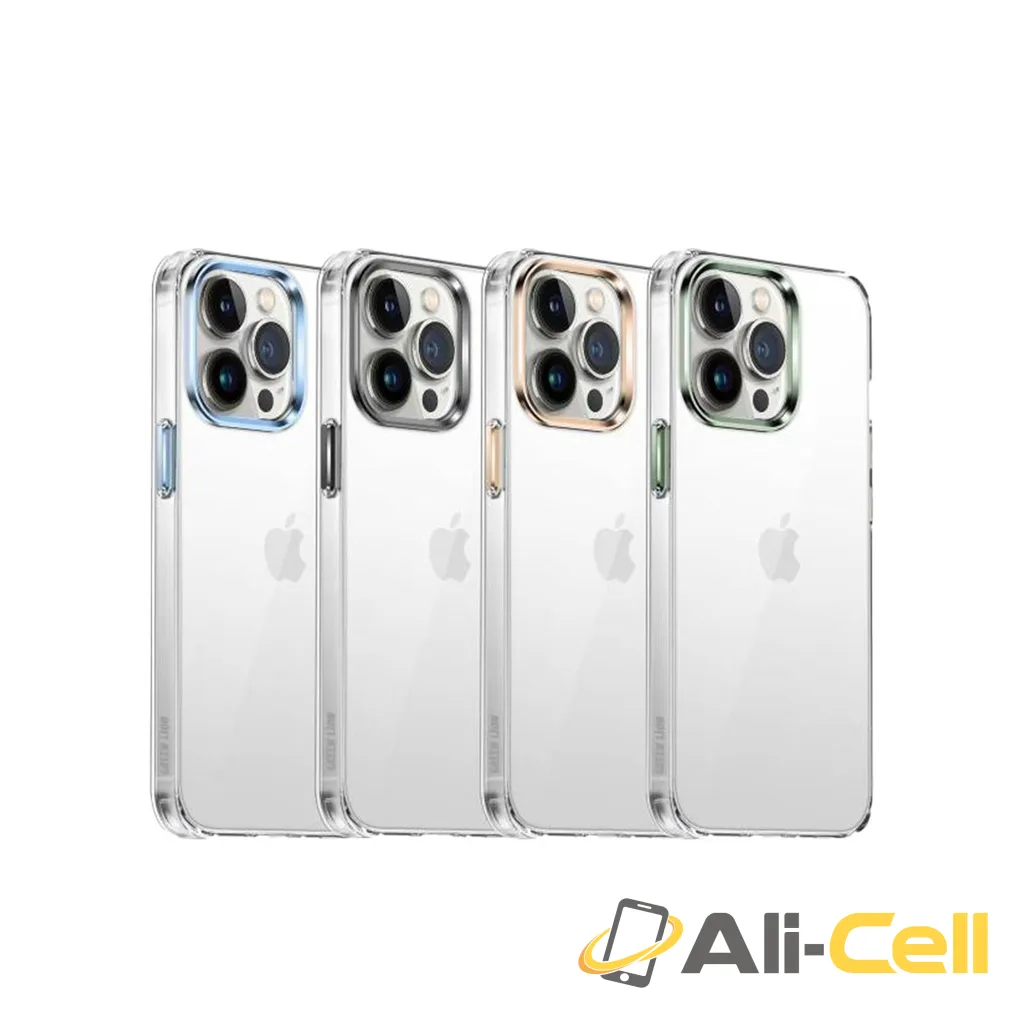 Green Lion Metallic Frame TPU Transparent Case - iPhone 13 Pro (6.1")