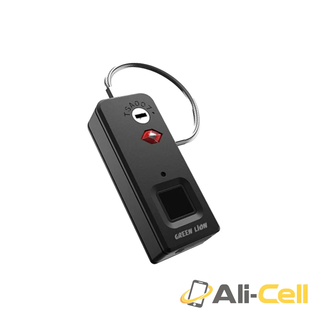 Green Lion Mini Fingerprint Padlock - Black