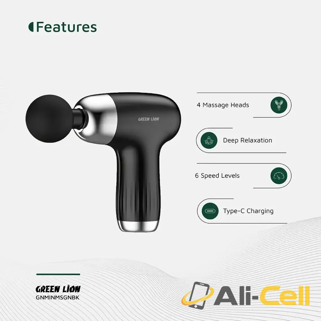 Green Lion Mini Massage Gun 6 Speed Levels — 3