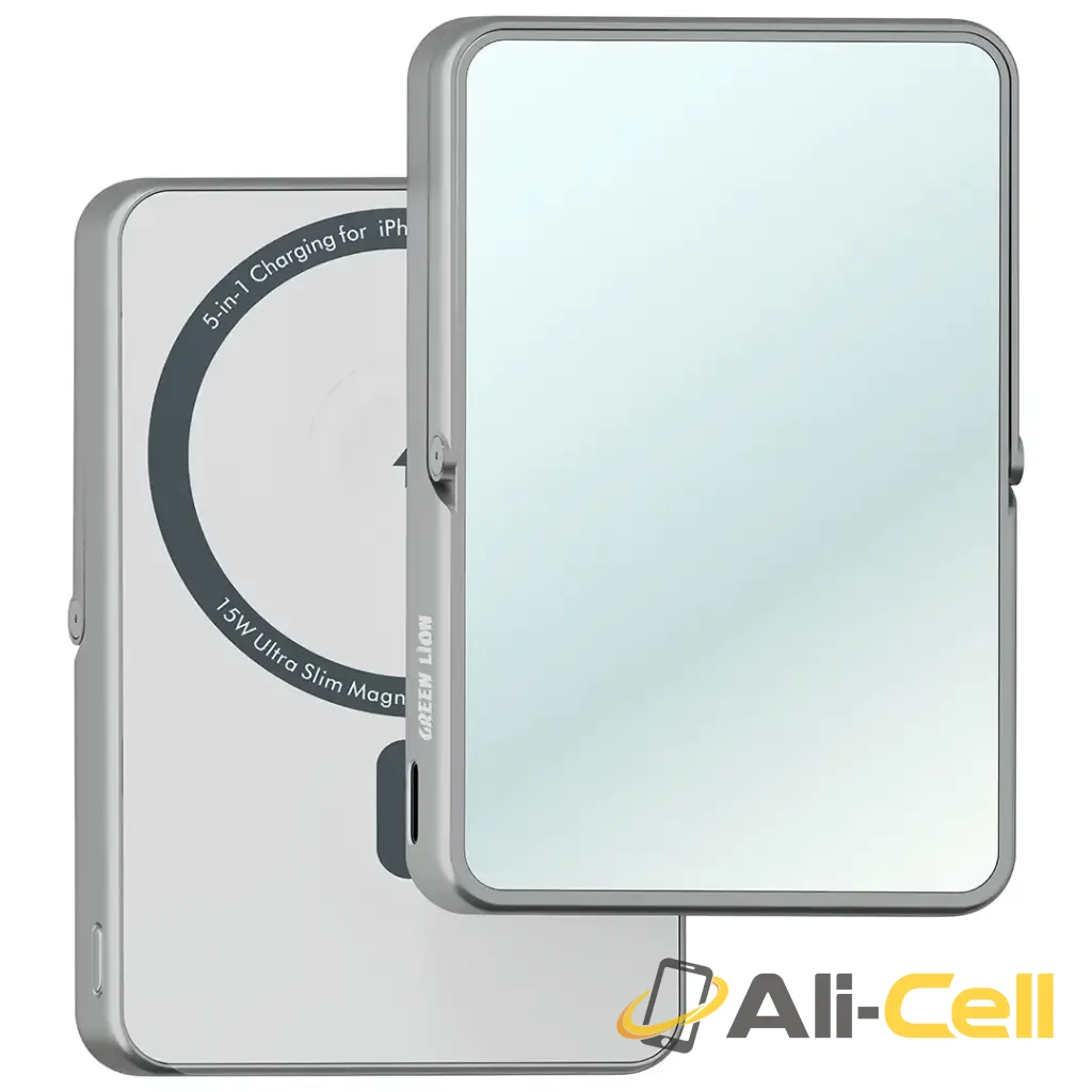 Green Lion Mirror Bank 10000mAh MagSafe Power Bank - Silver
