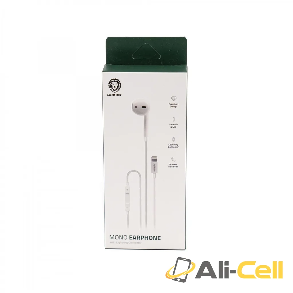 Green Lion Mono Earphones with Lightning Connector — 2