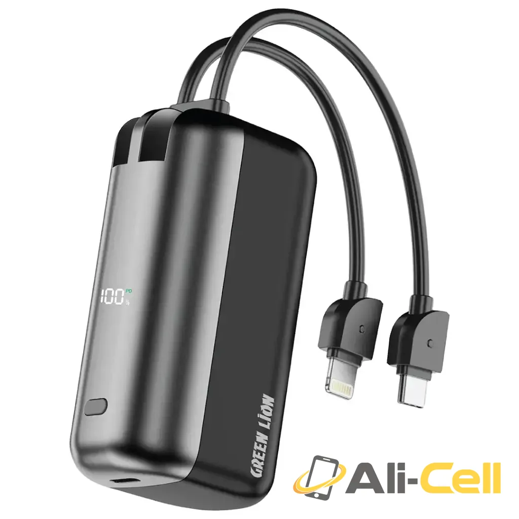 Green Lion Monza 10000mAh Power Bank - Black