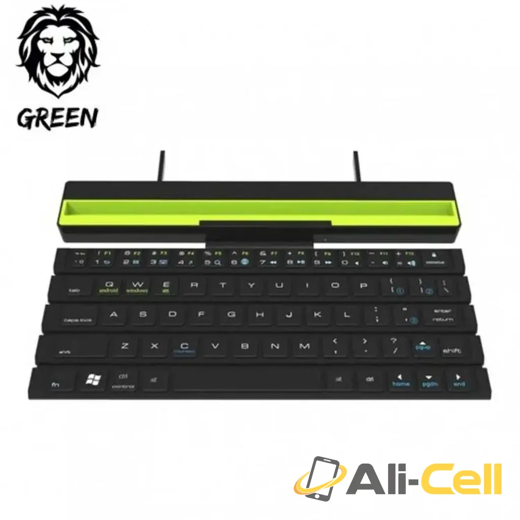 Green Lion Multi-Functional Rollable Wireless Keyboard ( Arabic / English ) - Black — 2