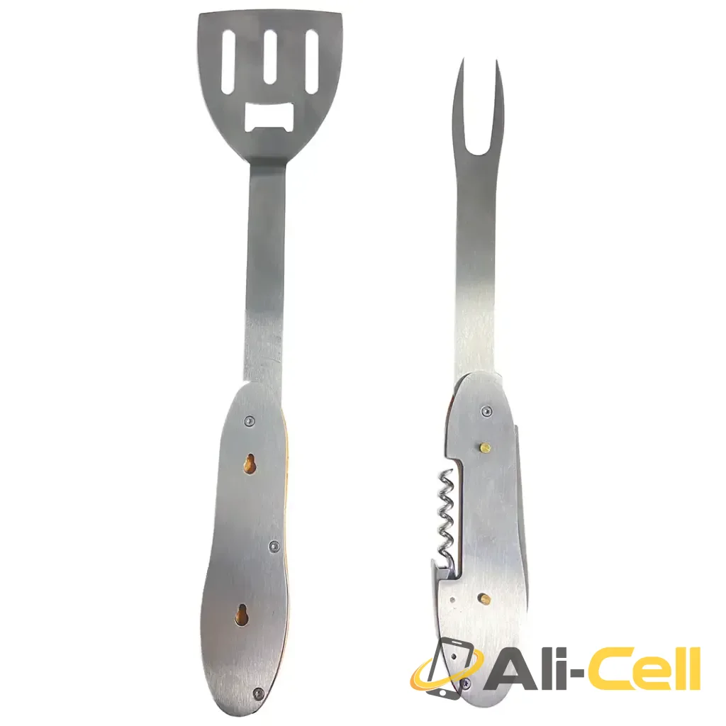 Green Lion Multifunction BBQ Tool Set - Wood — 3