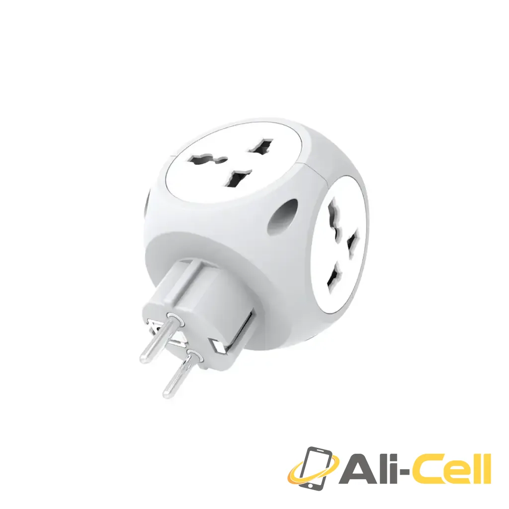 Green Lion Multiport Travel Adapter - White