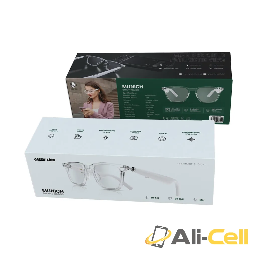 Green Lion Munich Smart Glasses - White — 3