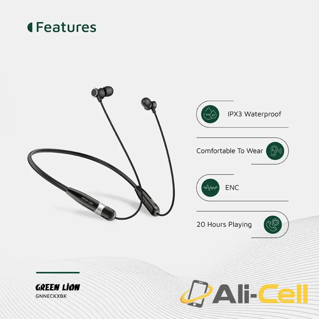 Green Lion Neck X Wireless Neckband — 3