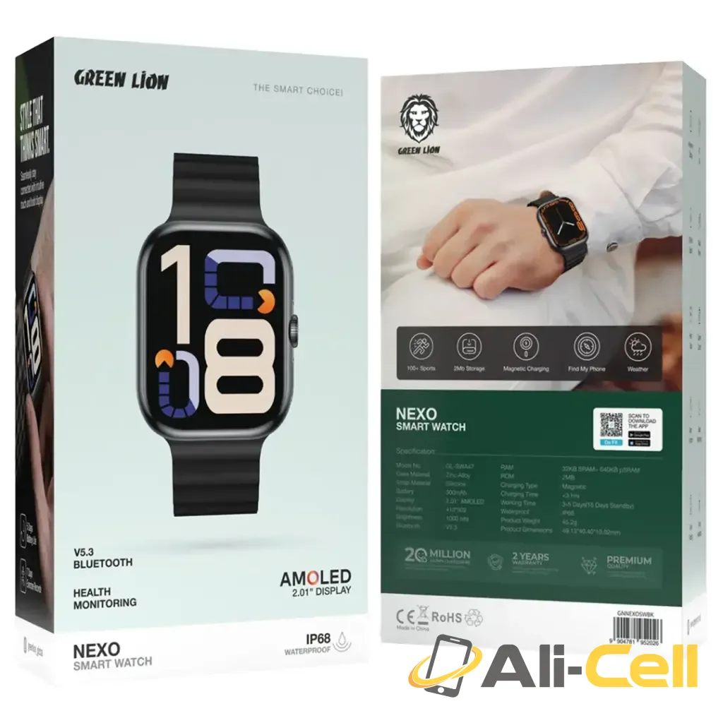 Green Lion Nexo Smart Watch - Black — 2