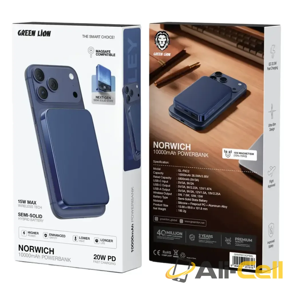 Green Lion Norwich Power Bank — 2