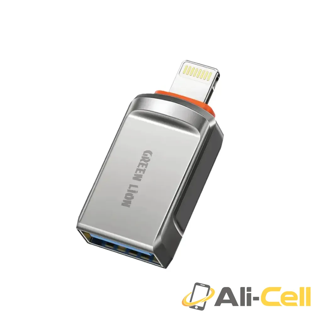 Green Lion OTG Adapter USB-A to USB-C / Lightning - Gray