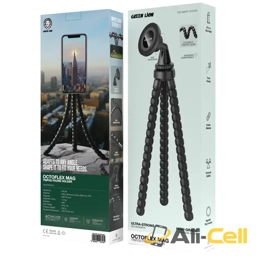 Green Lion Octoflex Mag Tripod Phone Holder - Black — 2