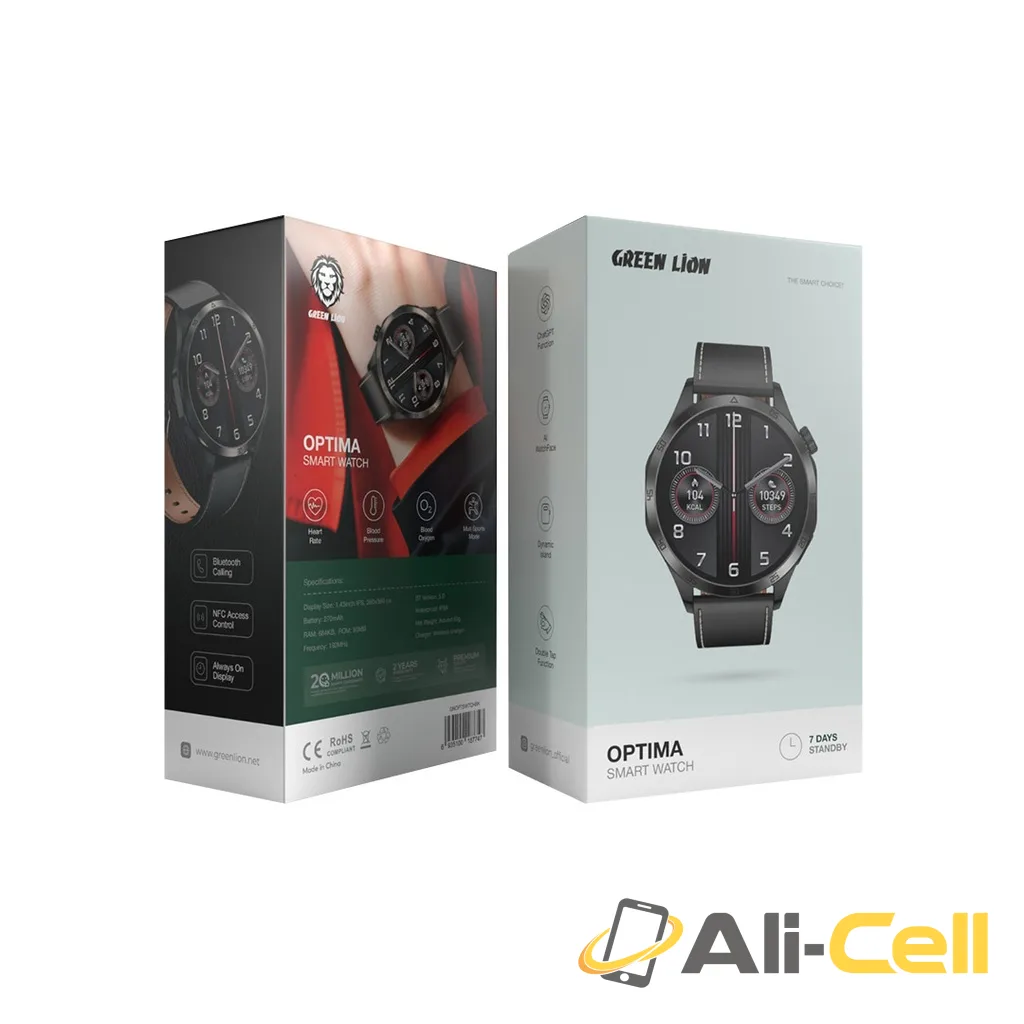 Green Lion Optima Smart Watch - Black — 2