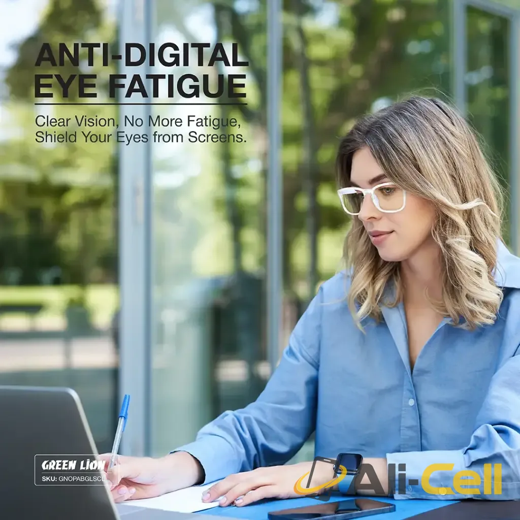 Green Lion Optix Anti-Blue Light Eyewear with Anti-Glare Coating - Clear — 3