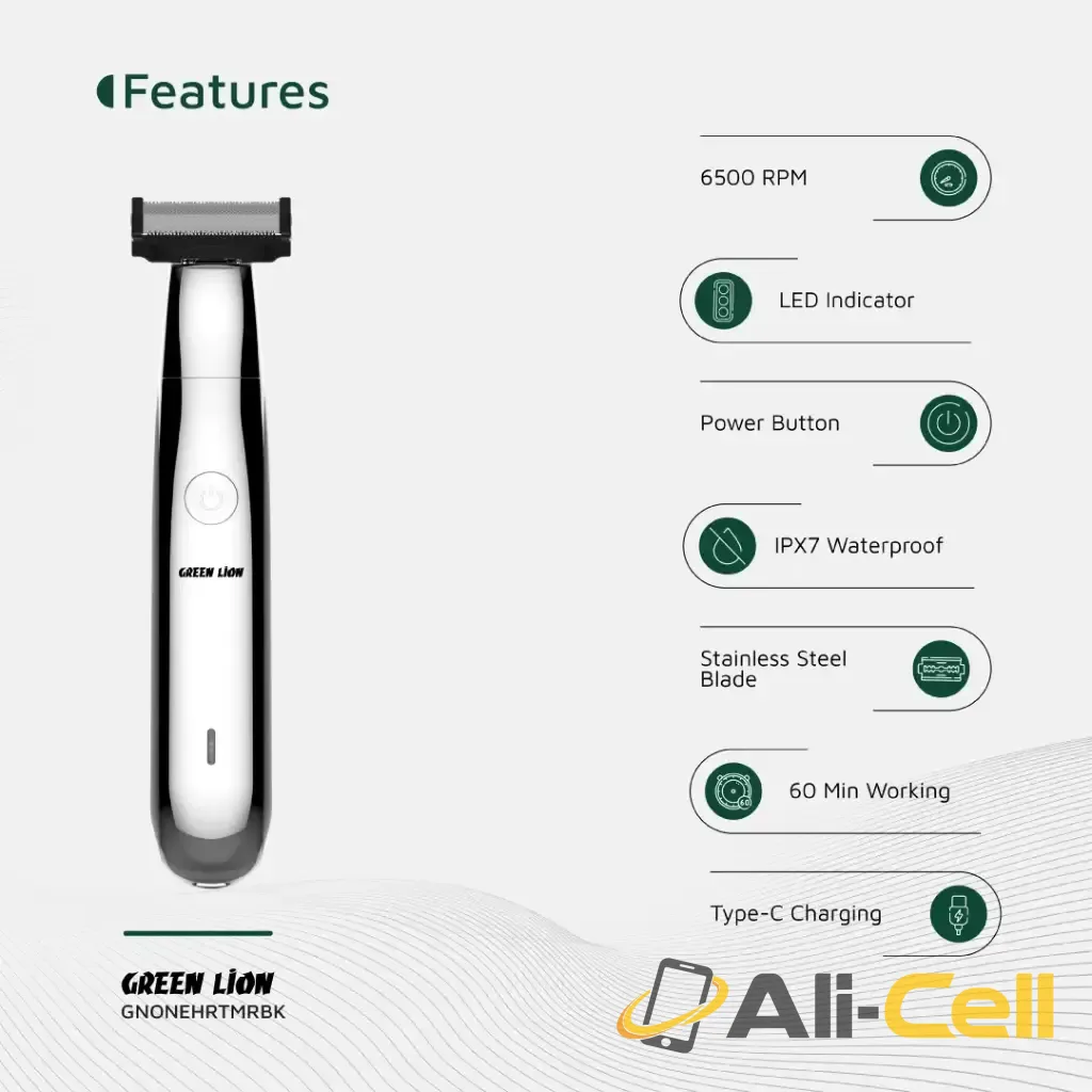 Green Lion One Blade Pro Hair Trimmer - Black — 3