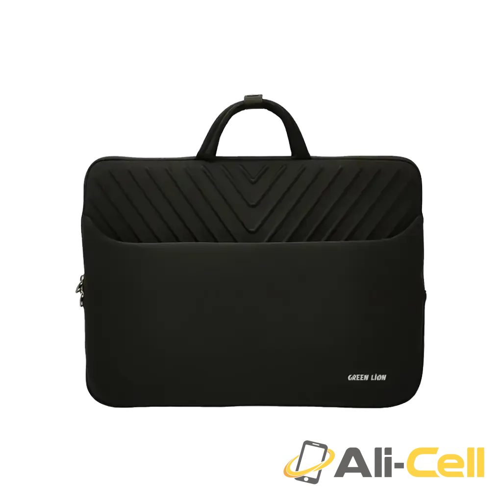 Green Lion Orbit Sleeve Laptop Bag - Black