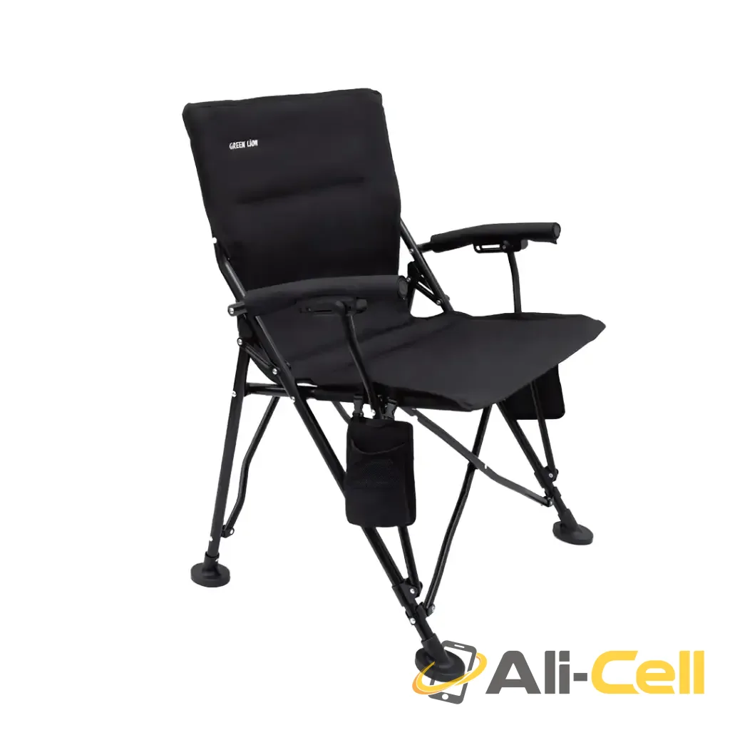 Green Lion Outdoor Camping Chair with Carrying Bag - Black