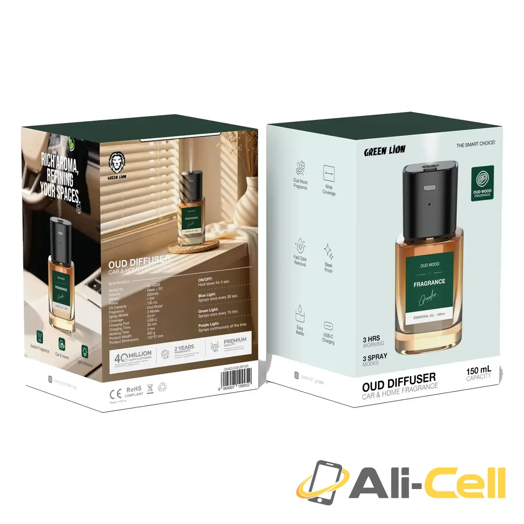 Green Lion Oud Diffuser Car & Home Fragrance 150ml - Clear — 2