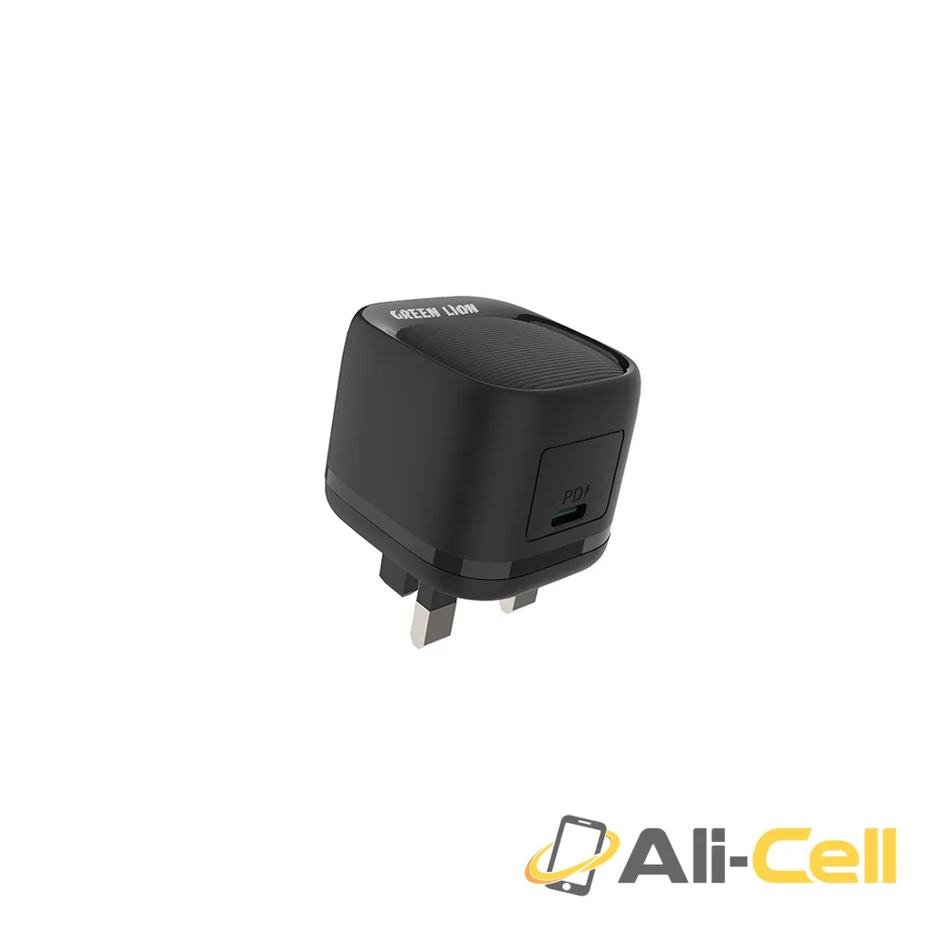 Green Lion PD 20W USB-C Wall Charger With USB-C To Lightning Cable - Black