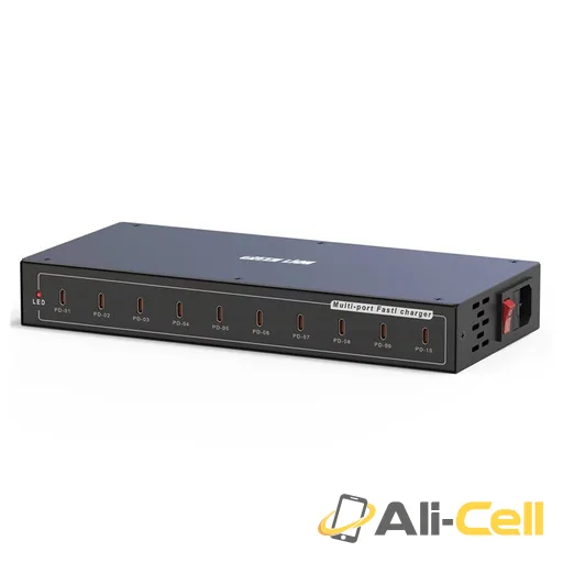 Green Lion PD Multi Ports 10 Charging Station 200W - Black