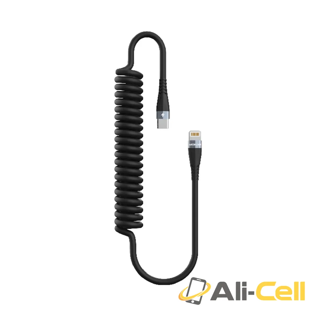 Green Lion PD27 TPU Spring Cable USB-C to Lightning Cable 1.8 Meter - Black