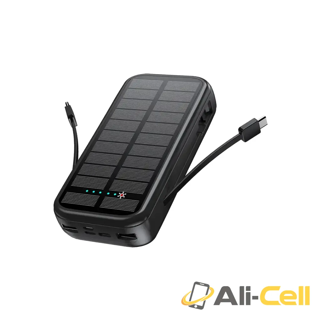 Green Lion PD2OW Solar 2 16000mAh Power Bank - Black