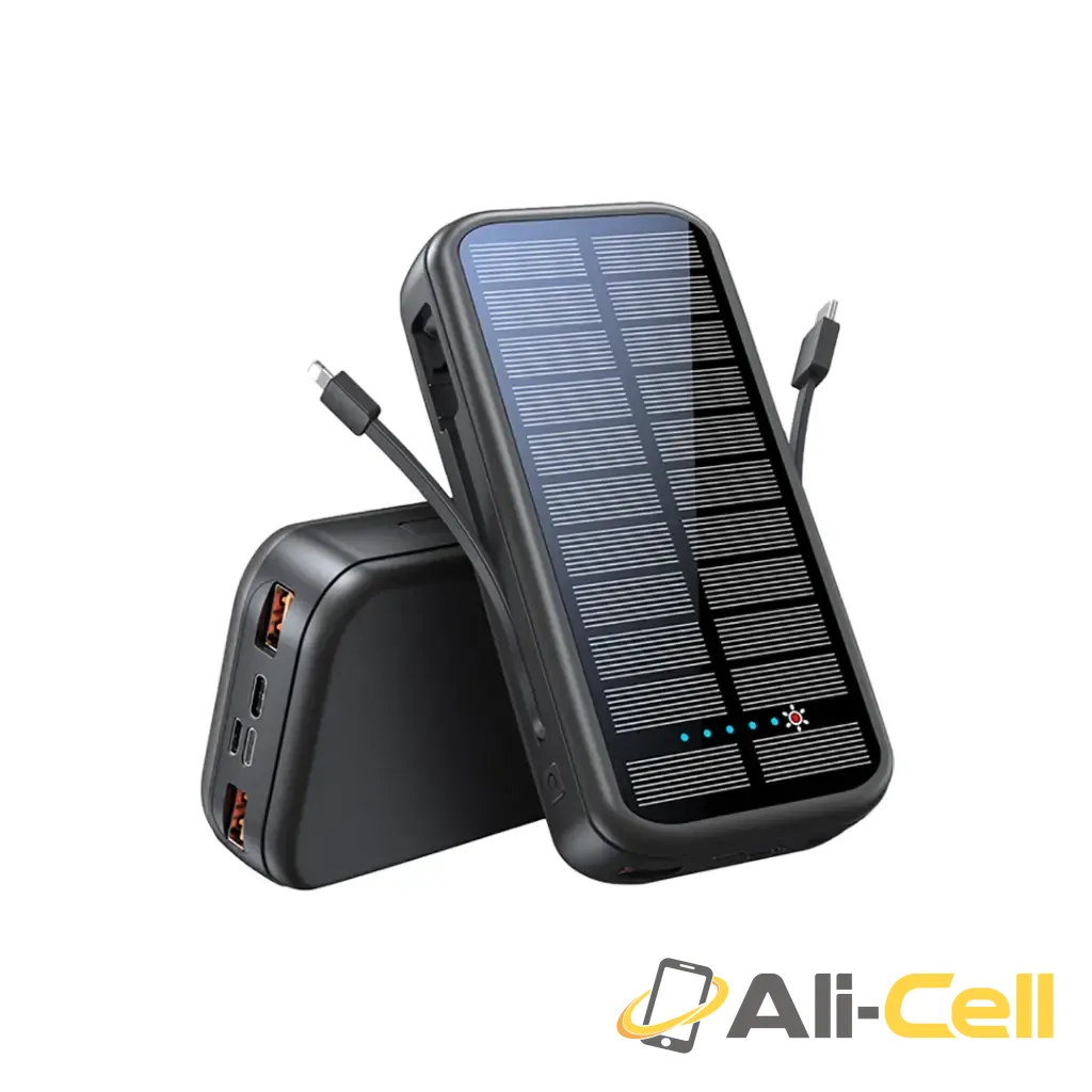 Green Lion PD2OW Solar 2 16000mAh Power Bank - Black — 2