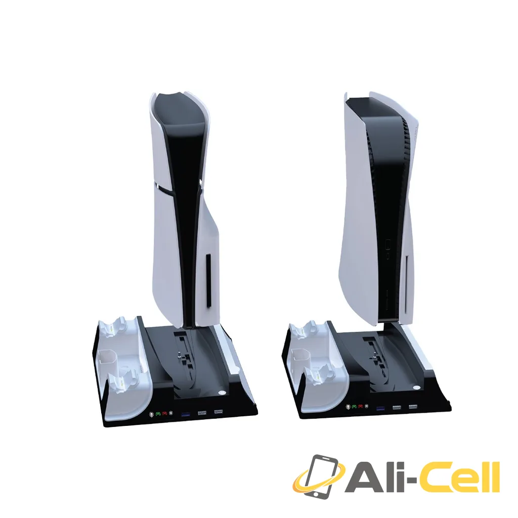 Green Lion PS5 Cooling Stand Charging Station - White — 2
