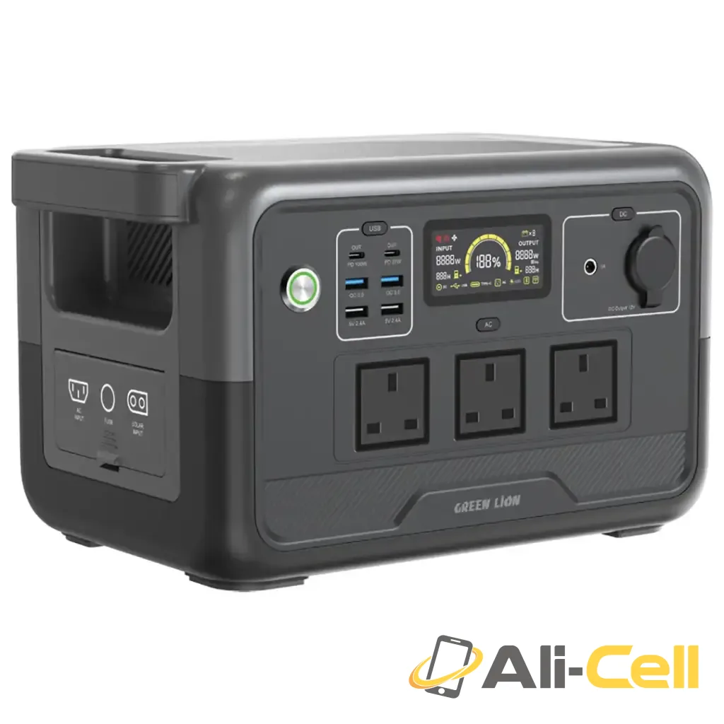Green Lion PGX800 Power Station with 768Wh & 30000mAh LiFePO4 Battery - Black — 2