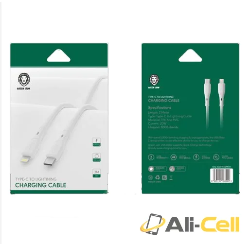 Green Lion PVC Type-C to Lightning Cable 2M 20W