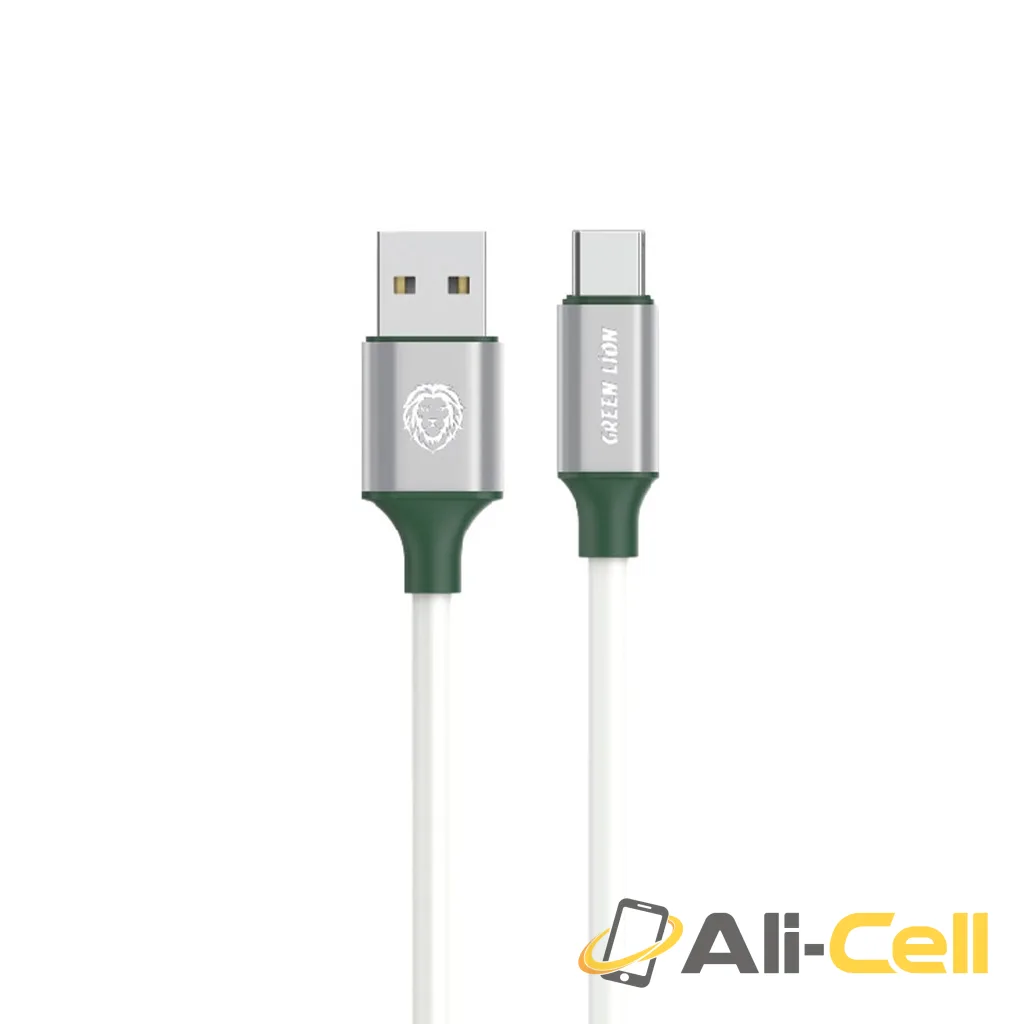 Green Lion PVC USB-A to Type-C Wide Cable 1M - White