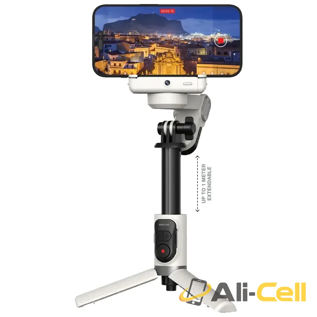 Green Lion Palermo Gimbal Tripod Stand with Remote Control - White