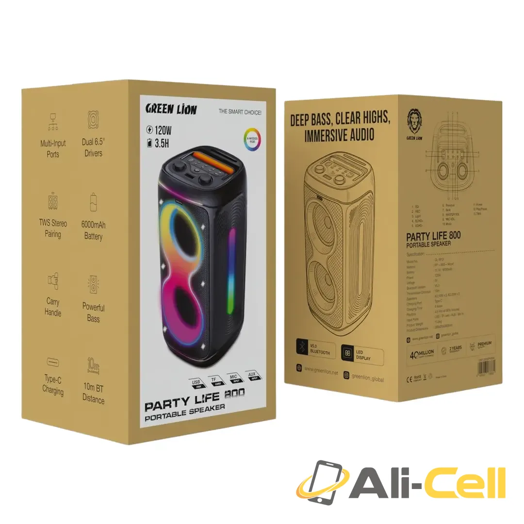 Green Lion Party Life 800 Speaker - Black — 2