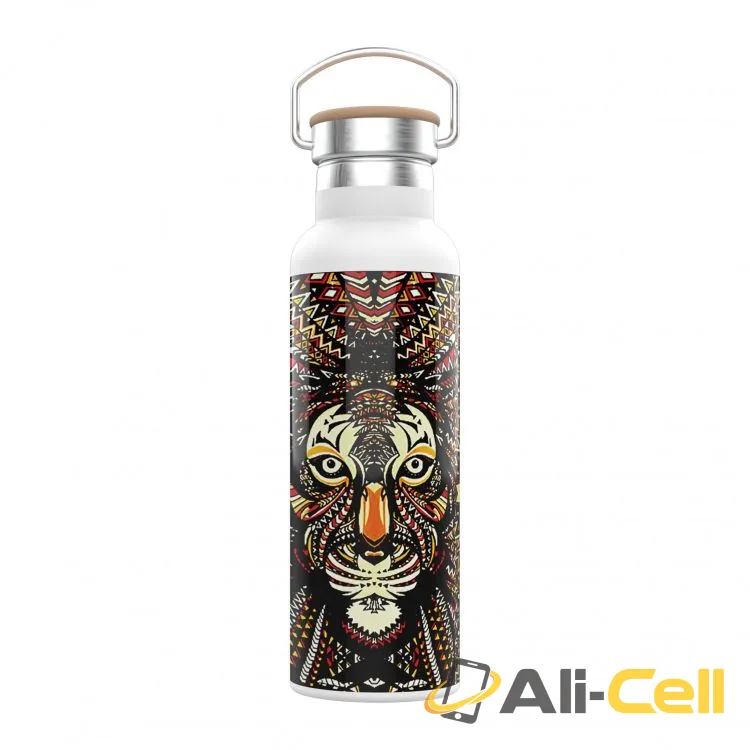Green Lion Pattern Stainless Steel Water Bottle 600ml / 21oz — 3