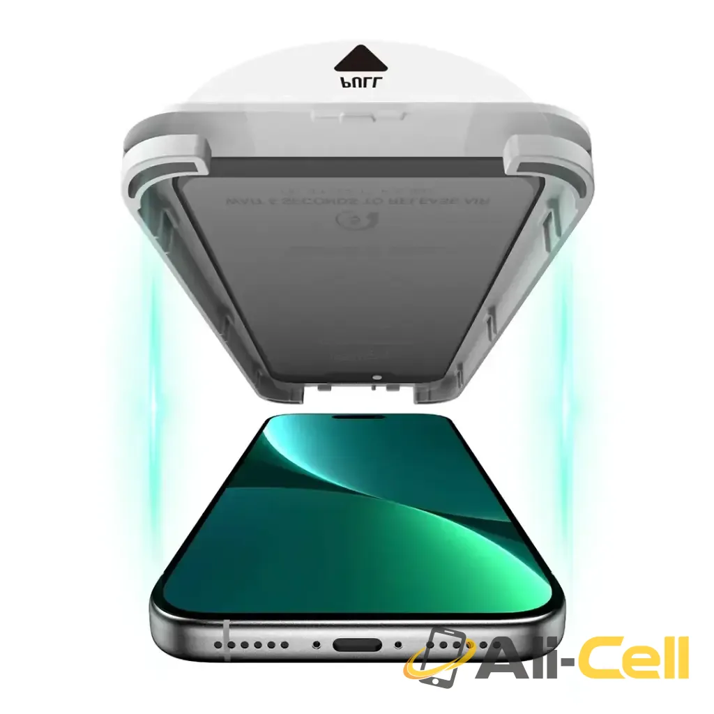 Green Lion Picasso 3D Privacy Glass with Alignment Tray for iPhone 17 Series - Black Edge/Privacy — 3