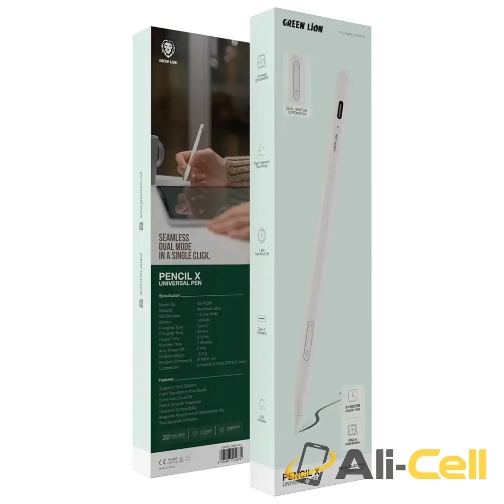 Green Lion Pencil X Universal Pen - White — 2