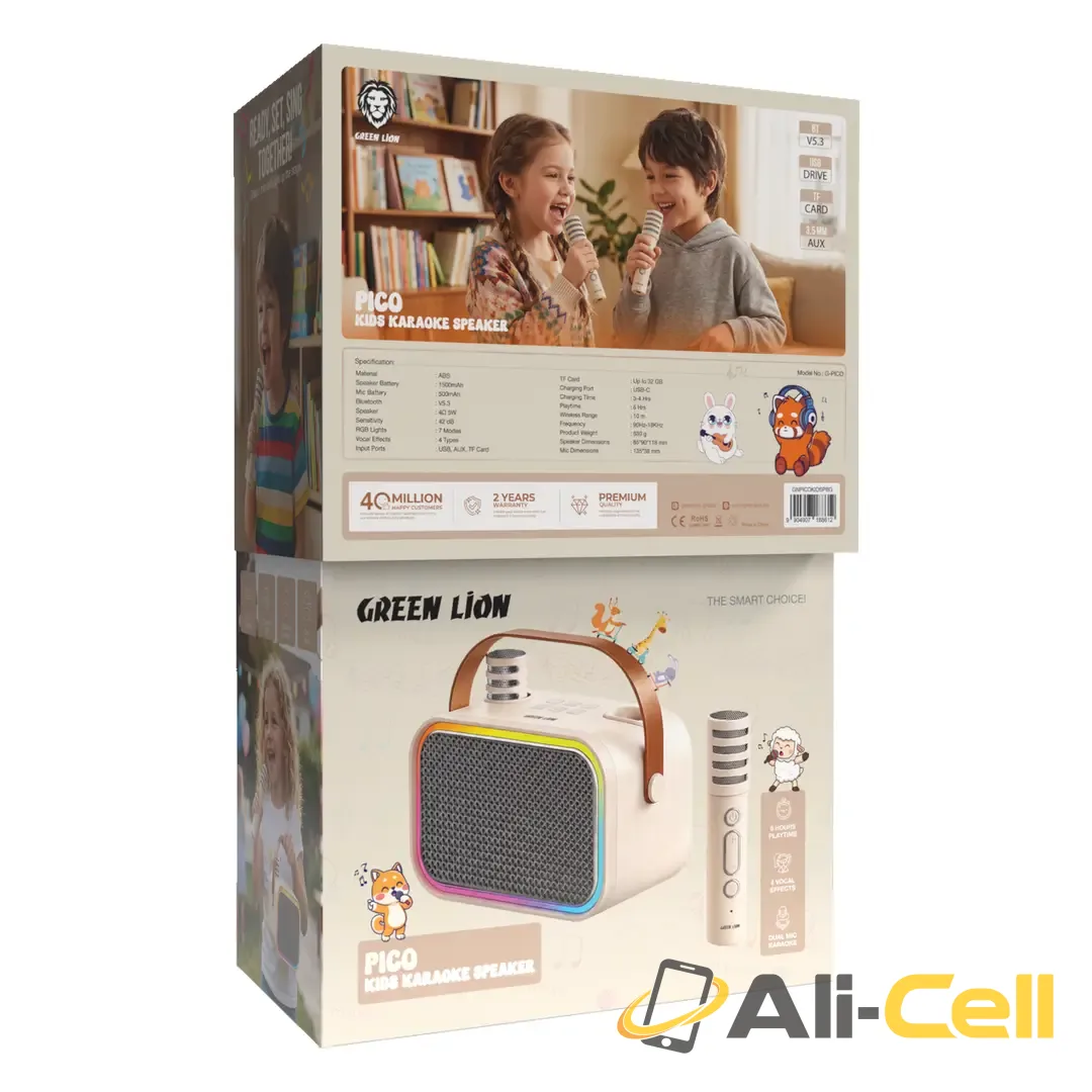 Green Lion Pico Kids Karaoke Speaker - Beige — 2