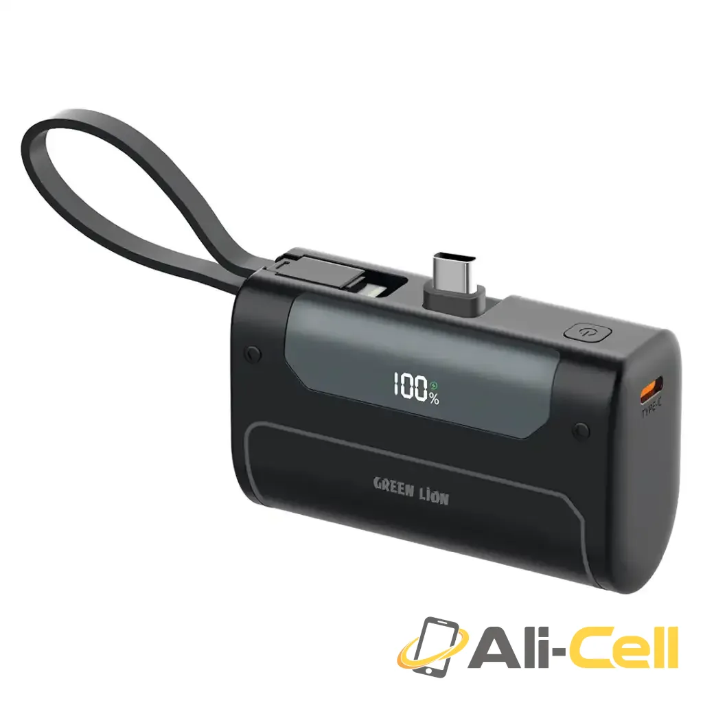 Green Lion Pocket 10000mAh Power Bank - Black