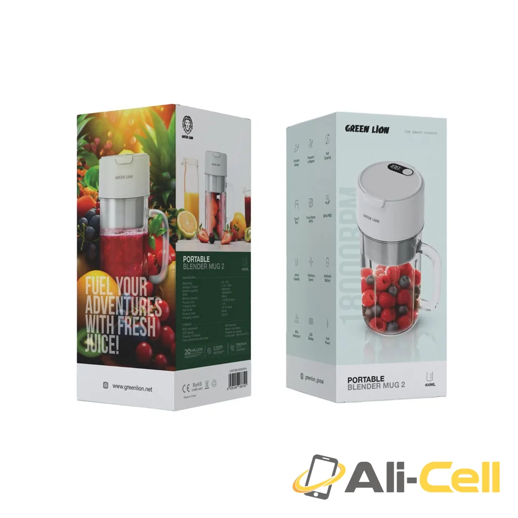 Green Lion Portable Blender Mug 2 - White — 2