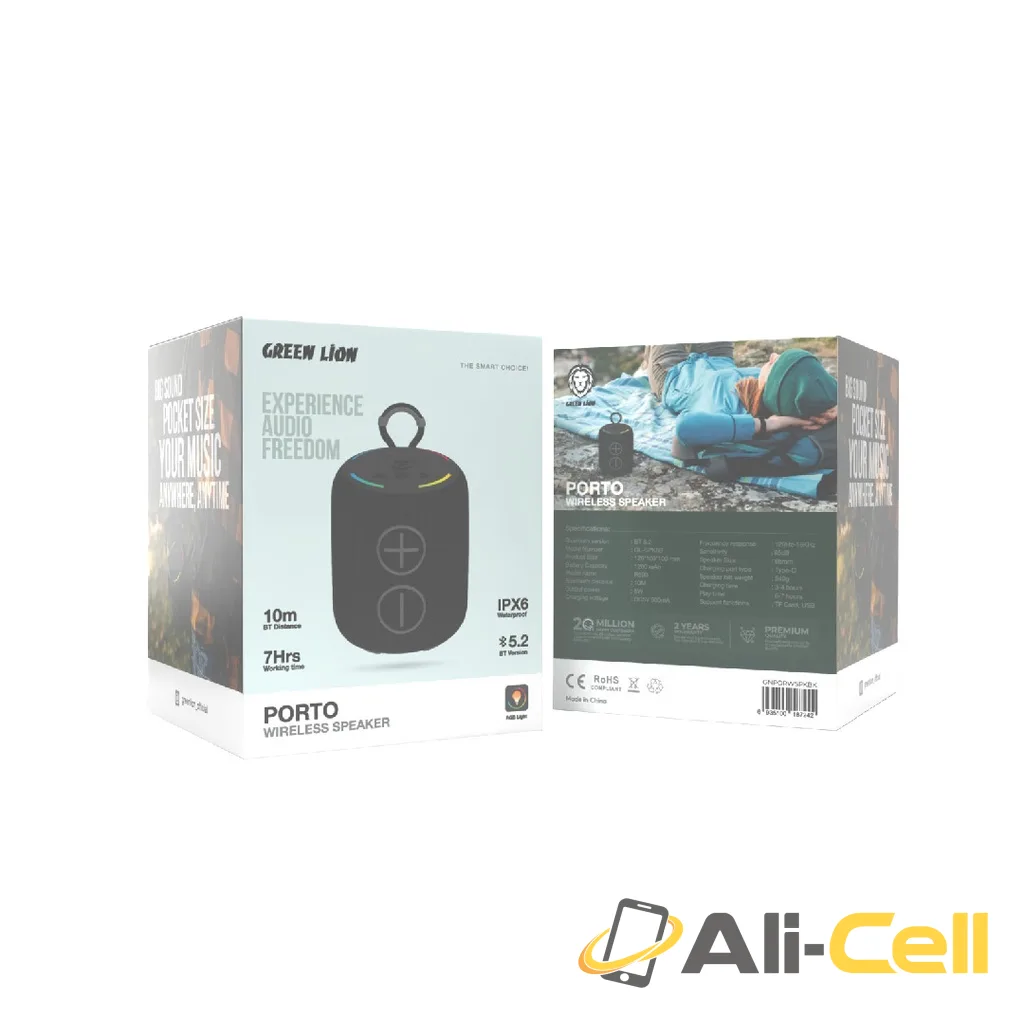 Green Lion Porto Wireless Speaker - Black — 2