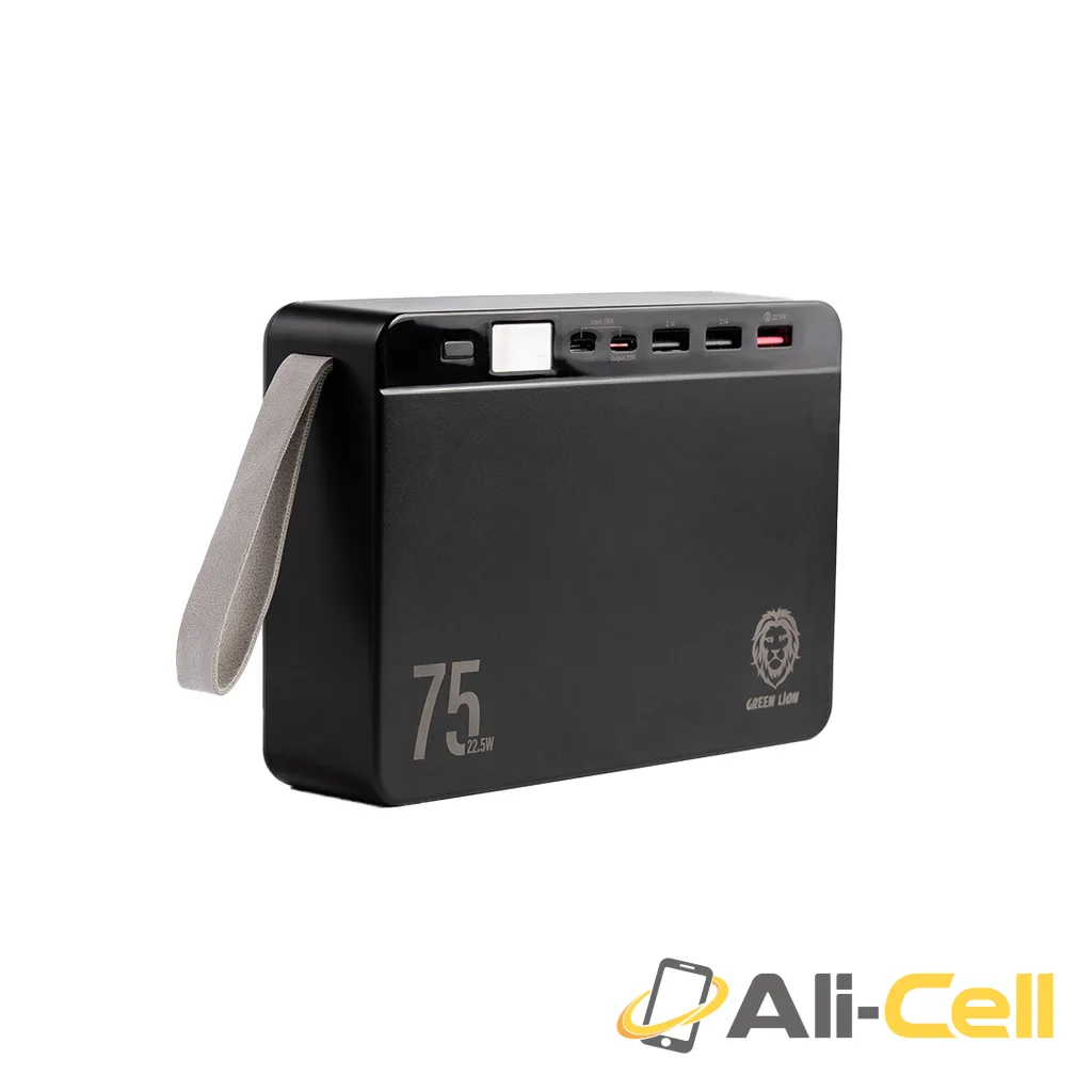 Green Lion Power Volt Mega Capacity Power Bank 75000mAh PD 20W QC3.0 22.5W - Black