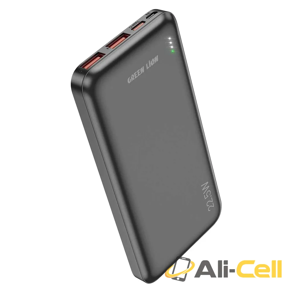 Green Lion PowerPack Fast Charge Power Bank 10000mAh PD 20W QC3.0 22.5W - Black