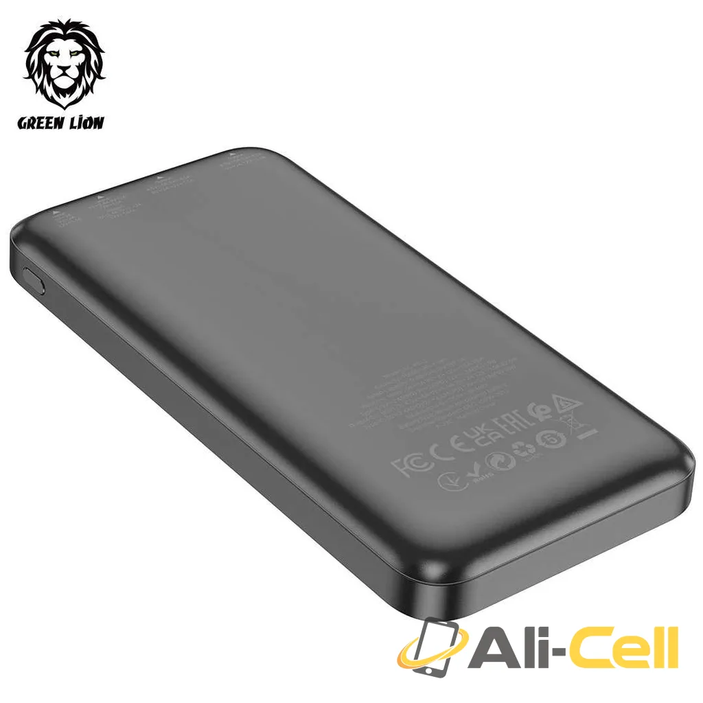 Green Lion PowerPack Fast Charge Power Bank 10000mAh PD 20W QC3.0 22.5W - Black — 2