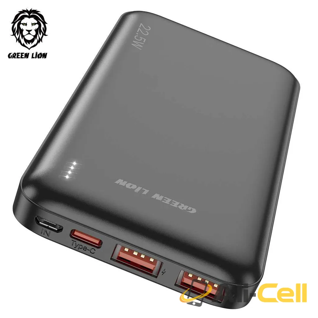 Green Lion PowerPack Fast Charge Power Bank 10000mAh PD 20W QC3.0 22.5W - Black — 3