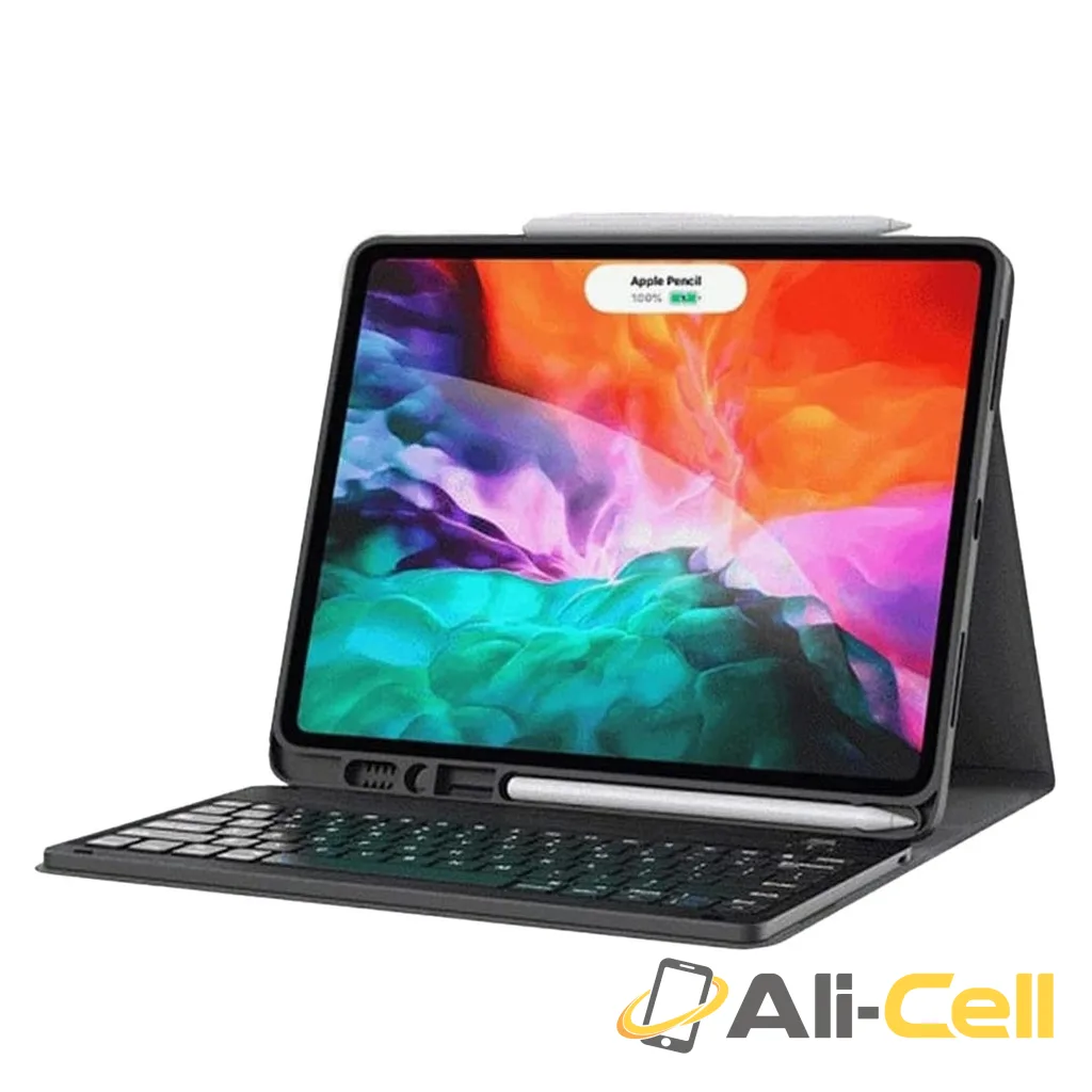 Green Lion Premium Leather Case with Wireless Keyboard ( English/Arabic )