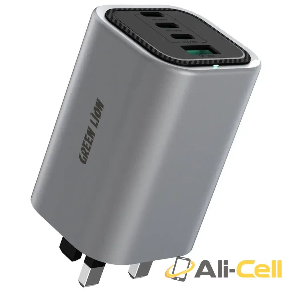 Green Lion Premium Series GaN Charger UK Plug PD 100W - Gray