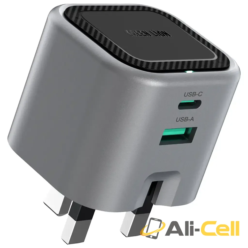 Green Lion Premium Series GaN Charger UK Plug PD 45W - Gray